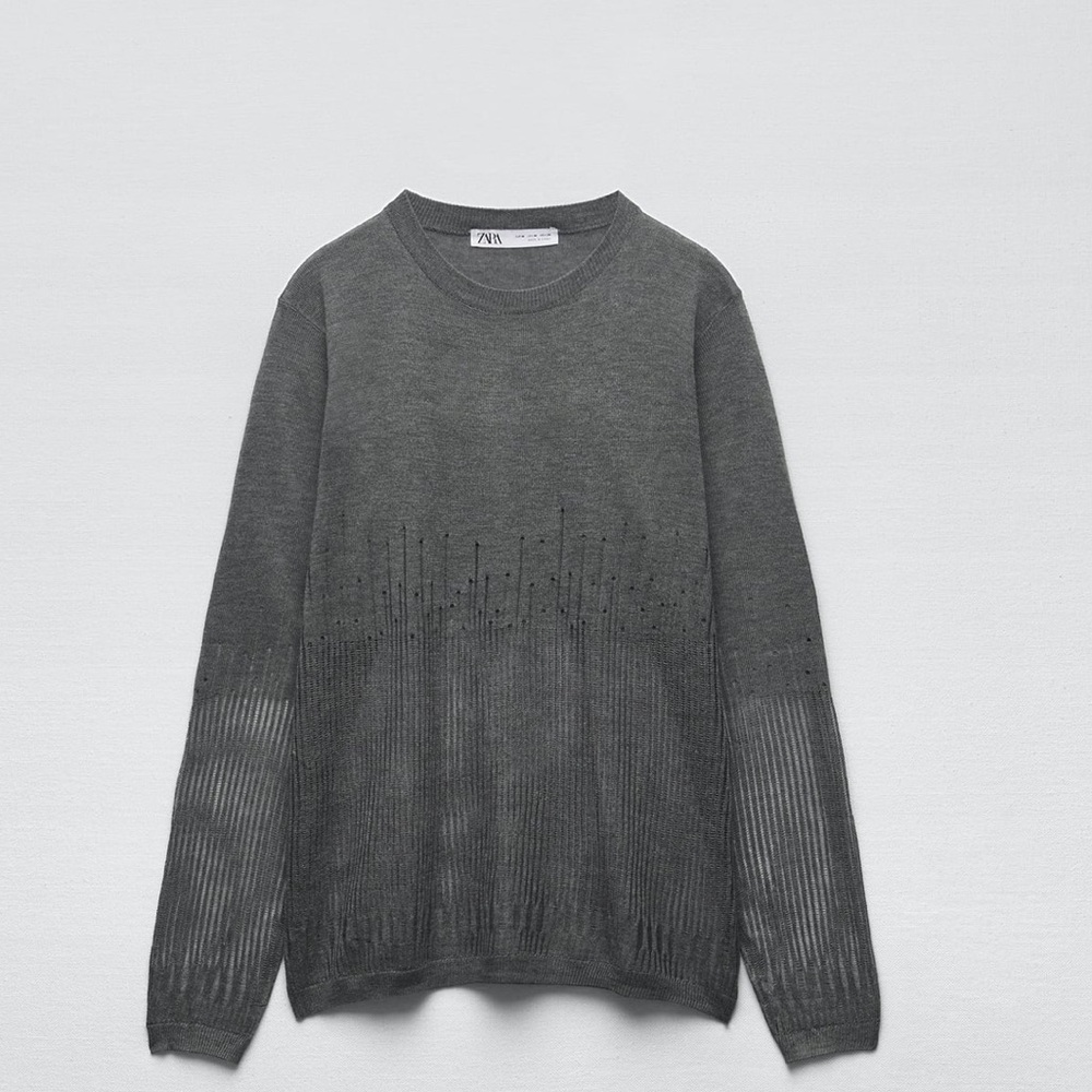 BRANDNEW NEVERWORN Zara distressed knitting sweater